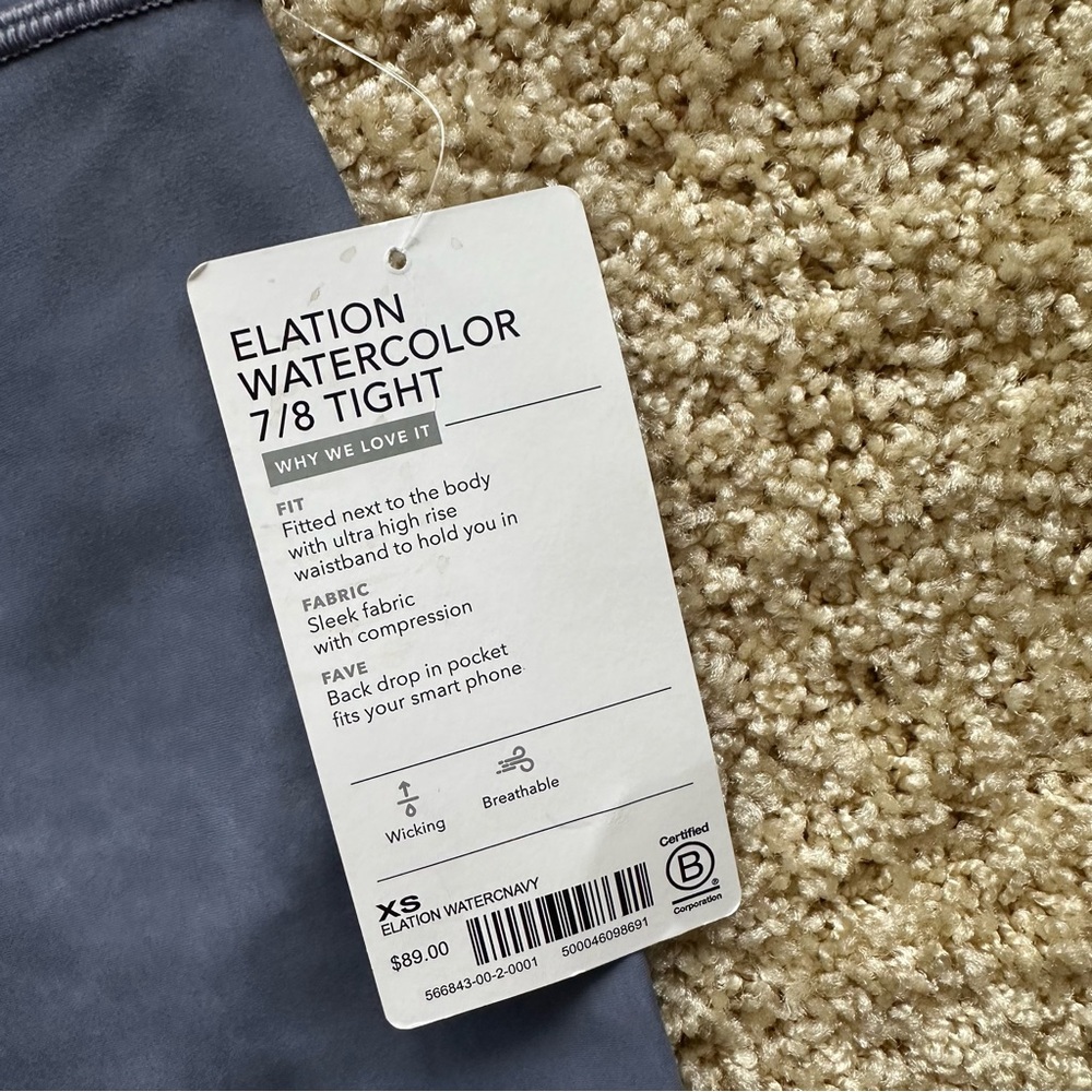 Athleta Elation Watercolor 7/8 Tight NWT‎ XS - Picture 2 of 7